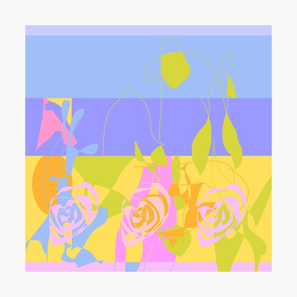 Aperçu de l'œuvre Trois roses en bleu créée et vendue par Claudia Caseri.