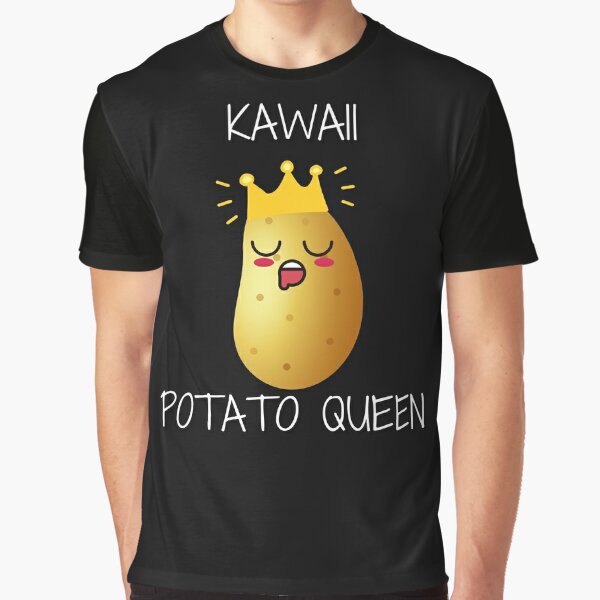 Funny Potato Cute Kawaii Style Smiling Potato Queen Digital Art by Remih  Aliza - Pixels