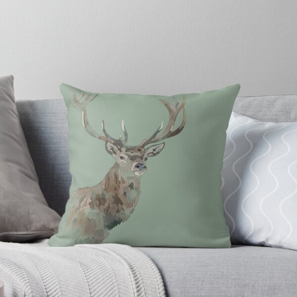 Item preview, Watercolour Stag Green designed and sold by snewdesigns.