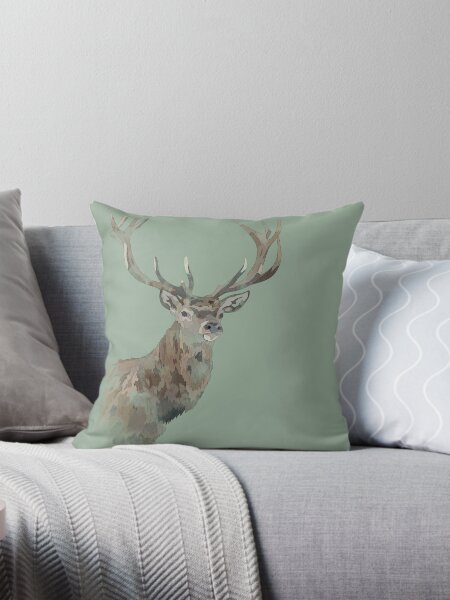 Item preview, Watercolour Stag Green designed and sold by snewdesigns.