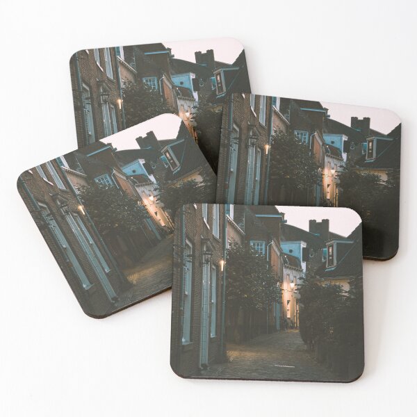 Item preview, Amersfoort historic walled city in The Netherlands street twilight designed and sold by michieldros.