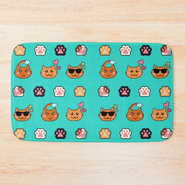 Item preview, Cool Cats on Blue striped Background designed and sold by Cturan.