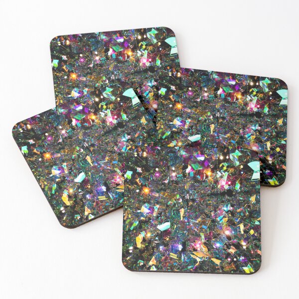 Item preview, Iridescent colorful aluminium foil fractals sparkles pattern shiny glitter holographic gift for her designed and sold by conceptDVS.