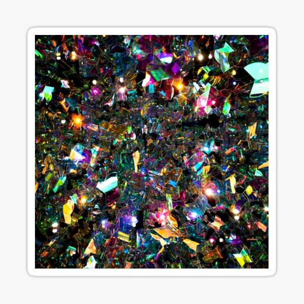 Sparkly Iridescent Glitter Stickers Redbubble - glowing foil tree roblox