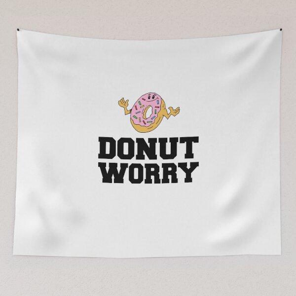 Item preview, Donut Worry Doughnut Cartoon Pun designed and sold by jaycartoonist.