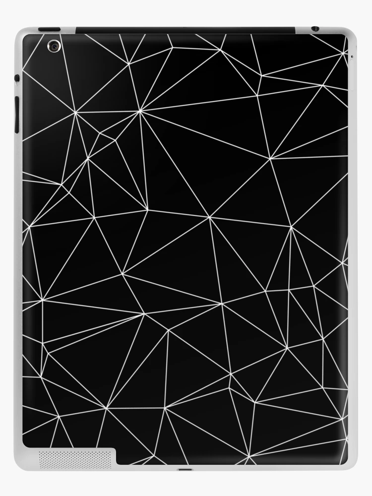 Asymmetrical black and white line drawing iPad Case & Skin for