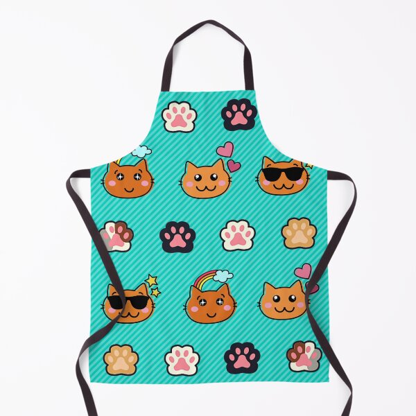Item preview, Cool Cats on Blue striped Background designed and sold by Cturan.