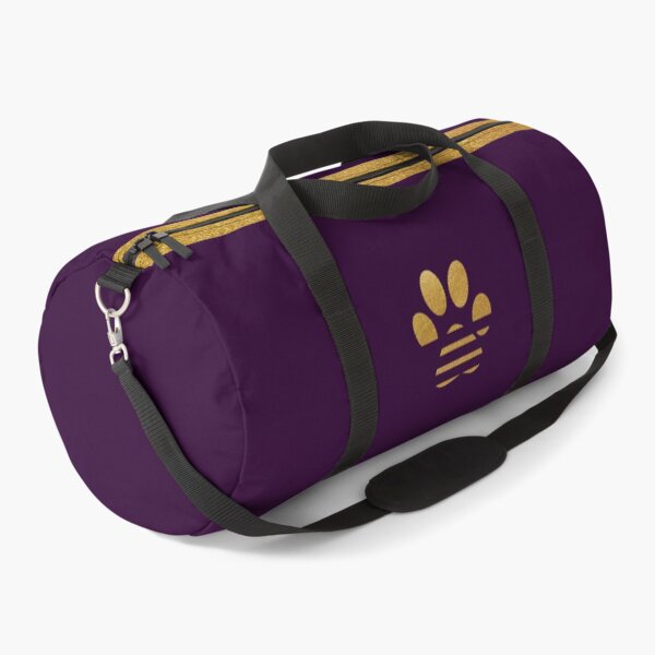 Item preview, Estampado de pata de rayas doradas en violeta designed and sold by KA DESIGNS.