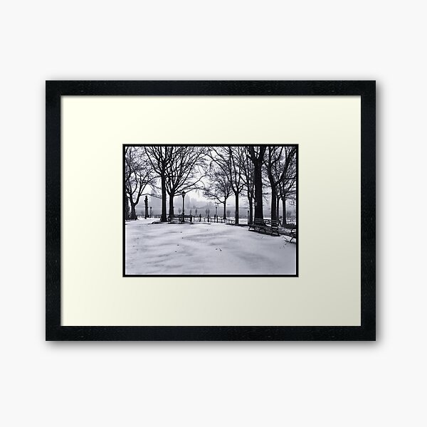 Snow in NYC Framed Art Print