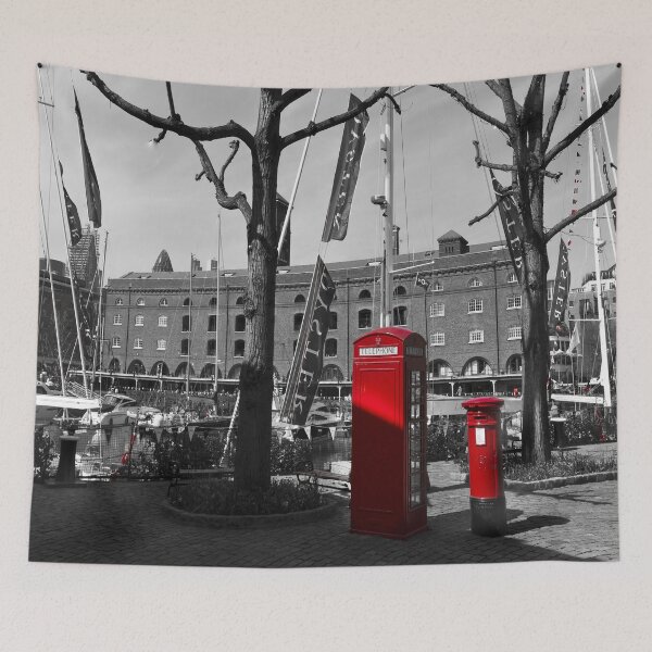 Item preview, St katherines Dock Post Box Phone Box designed and sold by Londonimages.