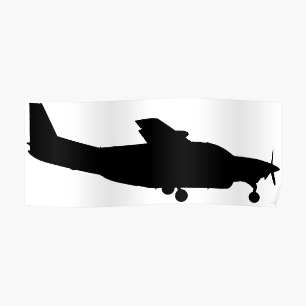 Cessna Grand Caravan silhouette Poster