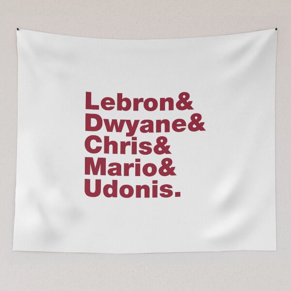 Item preview, 2012-2013 Miami Basketball Starting Five Red over White designed and sold by johnta17.