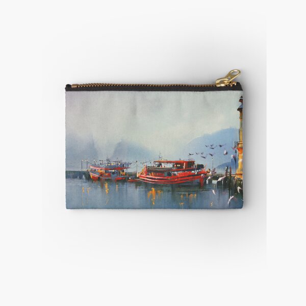 Item preview, Fishing Boats at Dockyard designed and sold by Ethiyo.