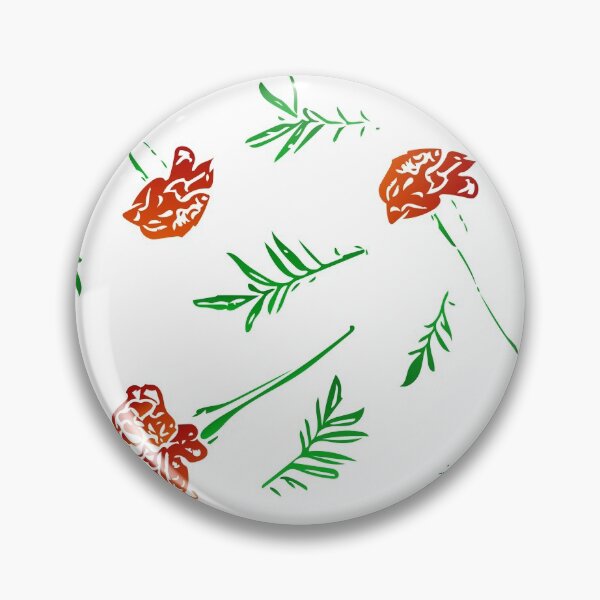 Item preview, Marigold Floral Pattern with Leaves and Flowers (on white) designed and sold by Davey's Designs.