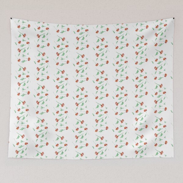 Item preview, Marigold Floral Pattern with Leaves and Flowers (on white) designed and sold by Davey's Designs.