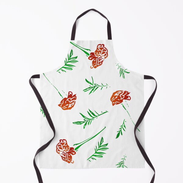 Item preview, Marigold Floral Pattern with Leaves and Flowers (on white) designed and sold by Davey's Designs.