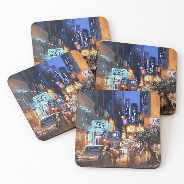 Item preview, Night Street Cityscape designed and sold by Ethiyo.