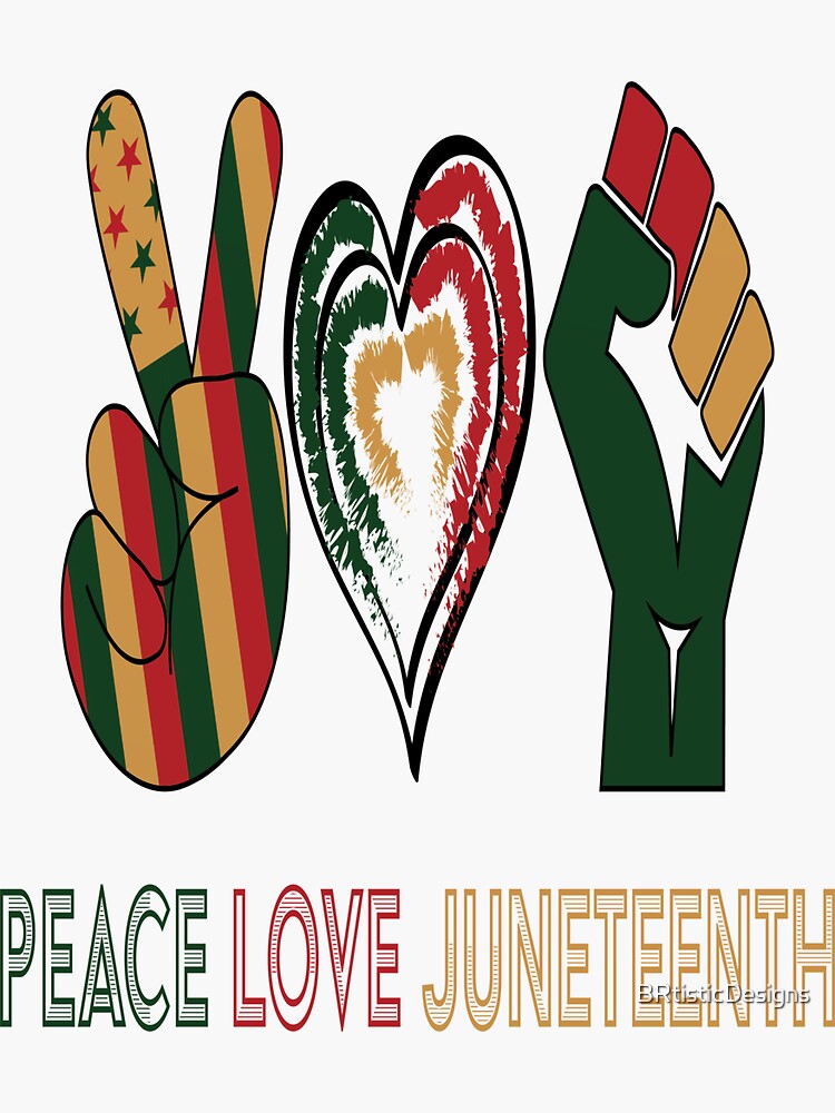 "Peace love Juneteenth design gift for Men and women ...