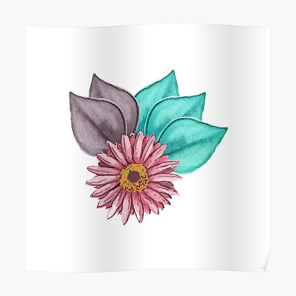 "Watercolor floral love" Poster by Purvmandalam Redbubble