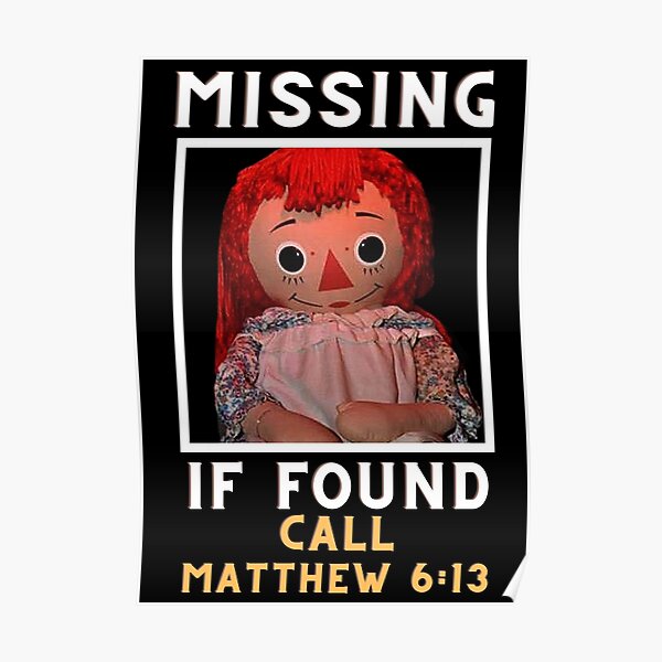 The Annabelle Doll Posters Redbubble - annabelle wilkins roblox