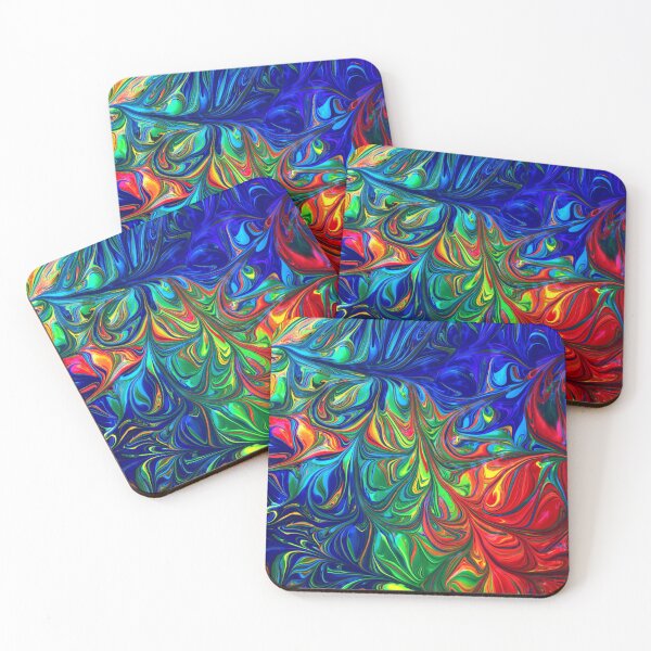 Item preview, Liquid Water Psychedelic Iridescent colorful bubble fractals pattern shiny glitter gift  designed and sold by conceptDVS.