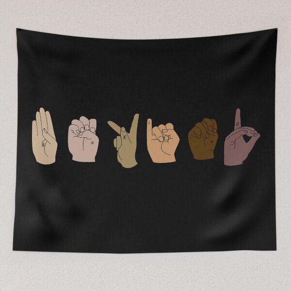 Item preview, Be Kind Sign language shirt, asl art, sign language tshirt, ASL Shirt, Be Kind Face Mask, Be Human Face Mask,  designed and sold by GalleryArtField.