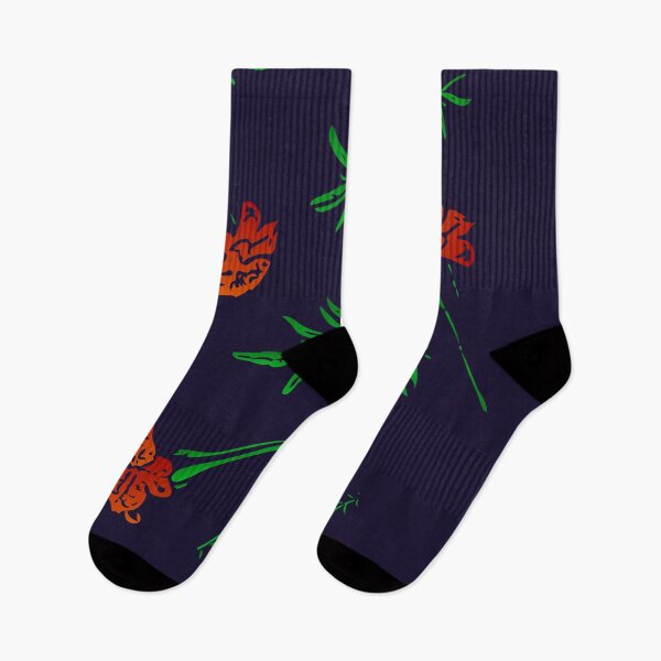 Item preview, Marigold Floral Pattern with Leaves and Flowers (on prussian blue) designed and sold by Davey's Designs.