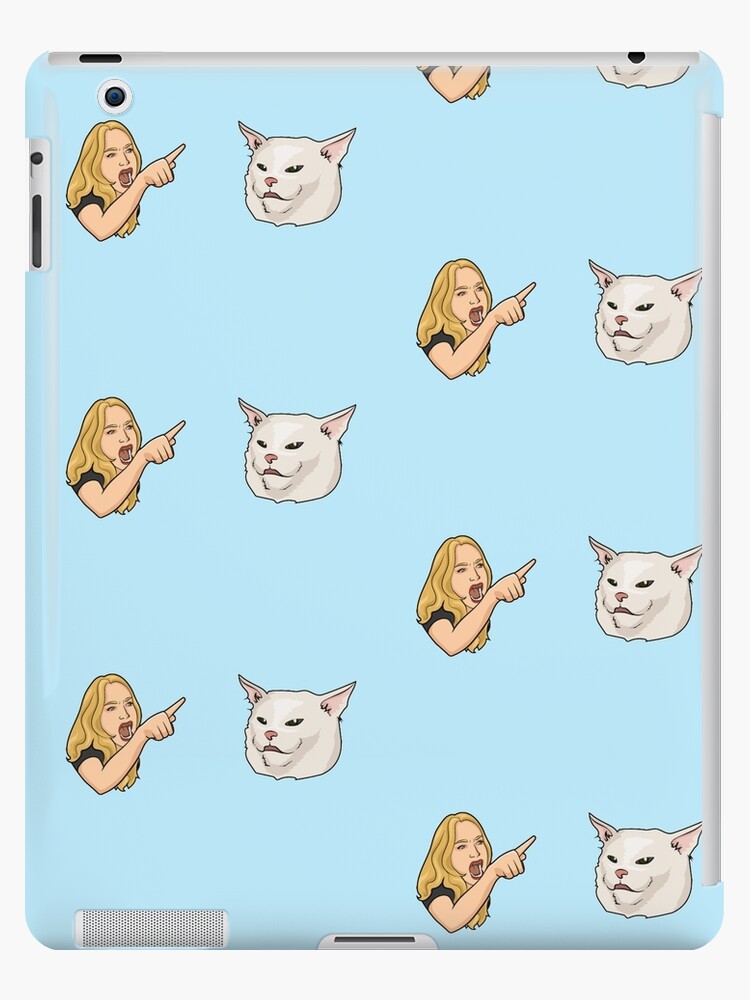 angry cat face meme iPad Case & Skin by auroragalavis