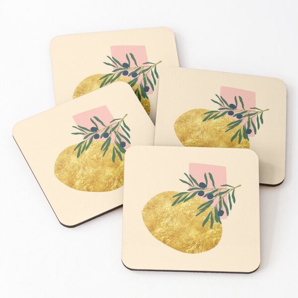 Item preview, Rama de olivo italiana minimalista con oro abstracto y forma de pico designed and sold by Nossikko.