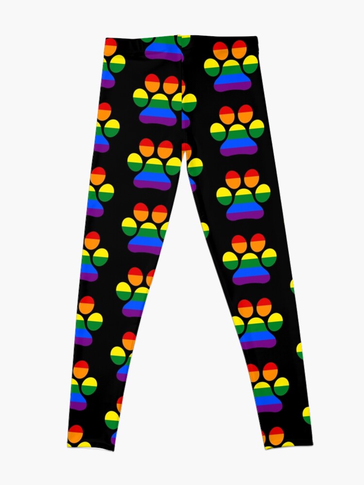 Discover Gay Pride Dog LGBT Rainbow Flag Awareness Leggings