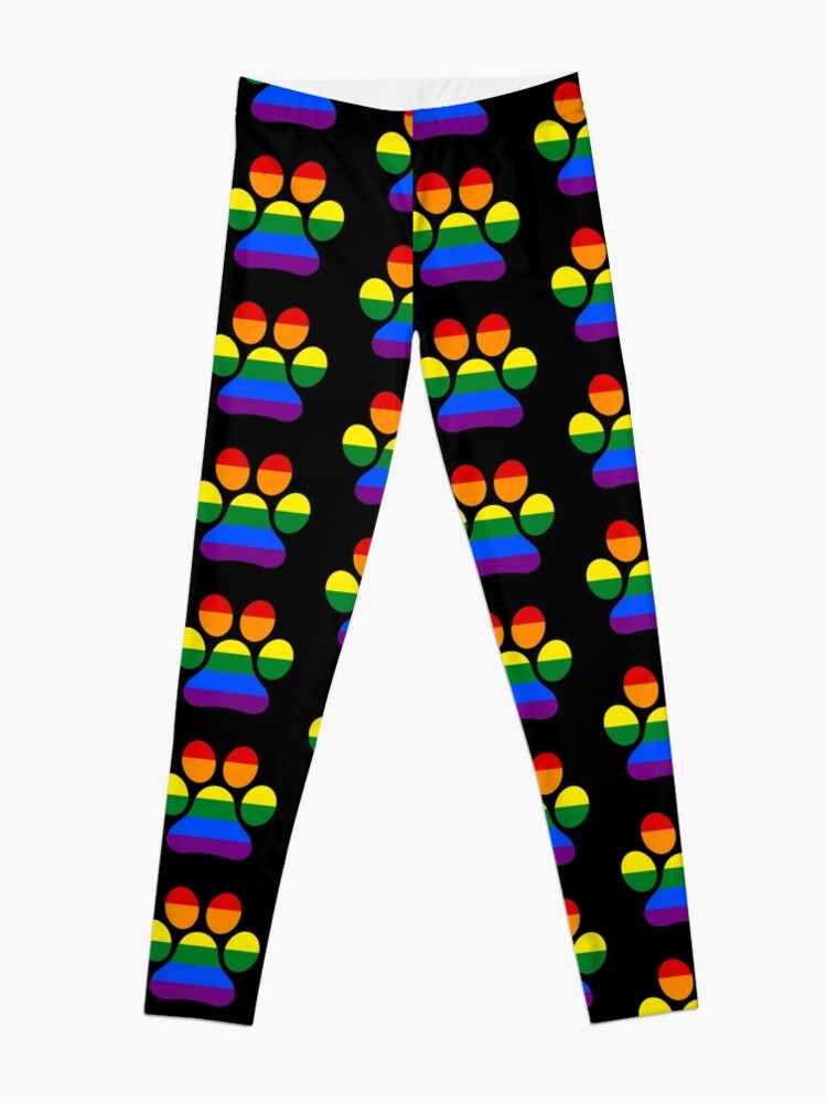 Discover Gay Pride Dog LGBT Rainbow Flag Awareness Leggings