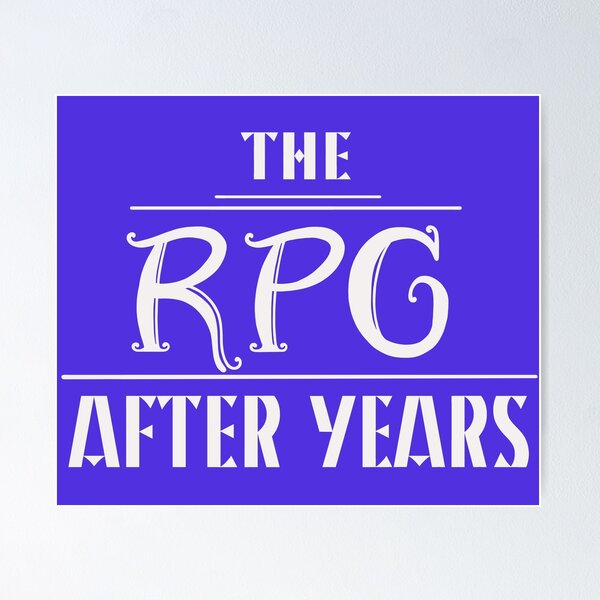 RPG After Years Logo (white on blue) Poster