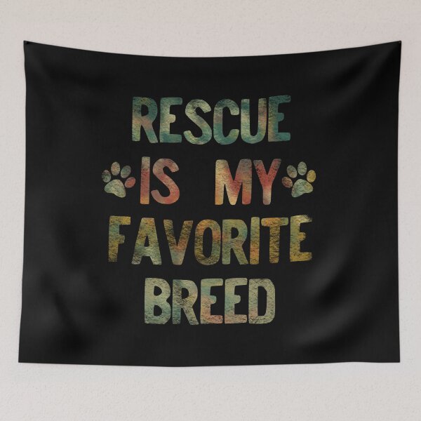 Artikelvorschau, Rescued Dog Rescue ist meine Lieblingsrasse Rainbow Distressed Grafik entworfen und verkauft von NoveltyMerch.
