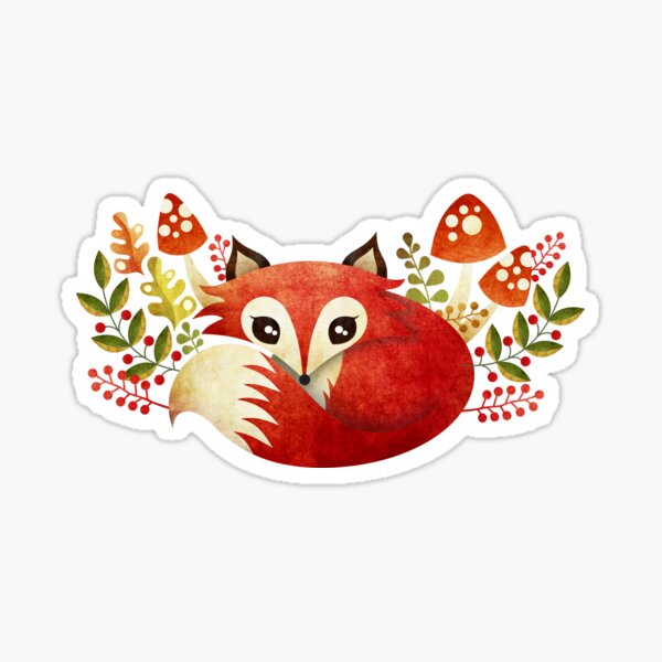 Lazy Foxy Sticker