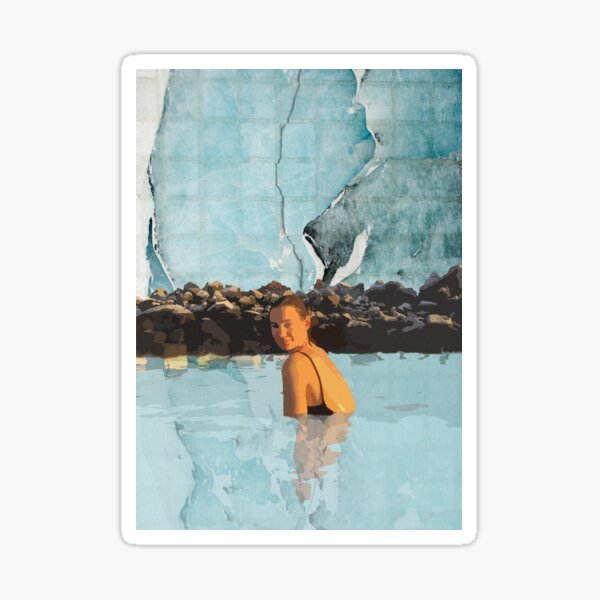 blue lagoon, iceland | graphic print Sticker