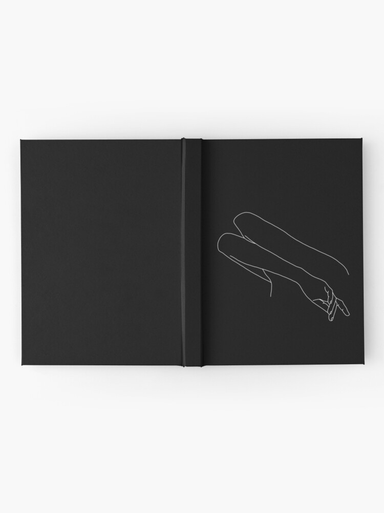 Alternate view of Crossed arms line drawing illustration - Amy Black Hardcover Journal