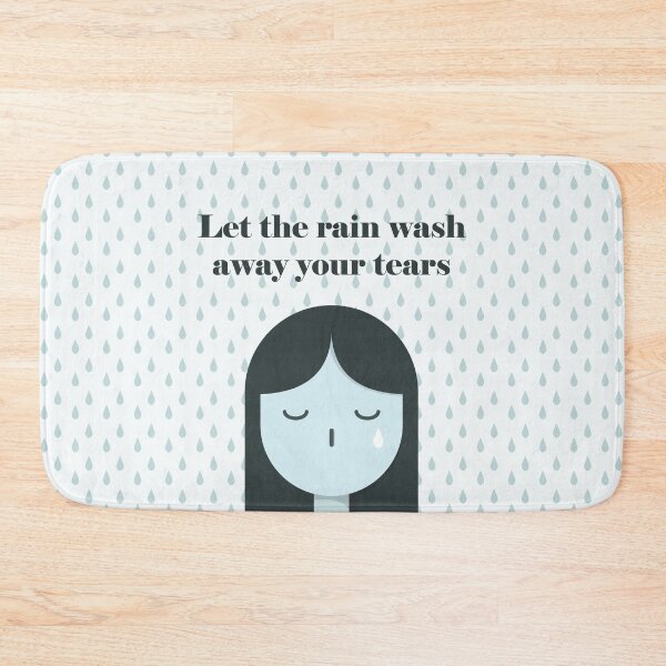 Item preview, Sad Blue Girl Crying in the Rain designed and sold by alba4design.