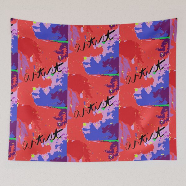 Item preview, ARTIST: painted in reds, blues and purples designed and sold by djrunnels.