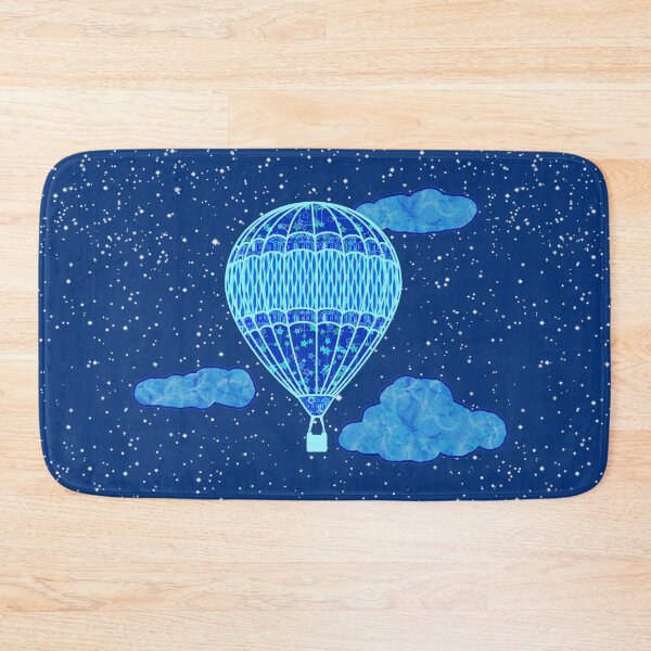 Item preview, Hot Air Balloon Against a Night Sky in Deep Blue designed and sold by Marymarice.