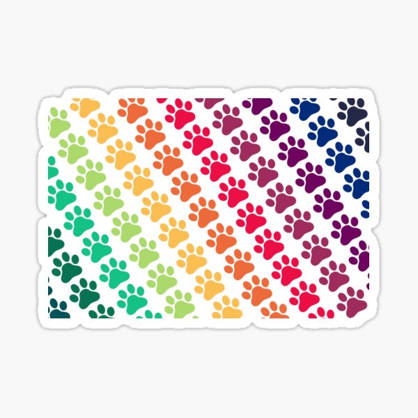 Item preview, white paw rainbow color  designed and sold by alaechamlal.