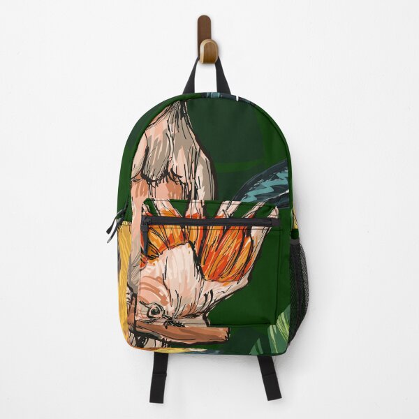 Item preview, Botanical tropical green leaf pilots bird nature digital hand drawn designed and sold by TattooWorker.