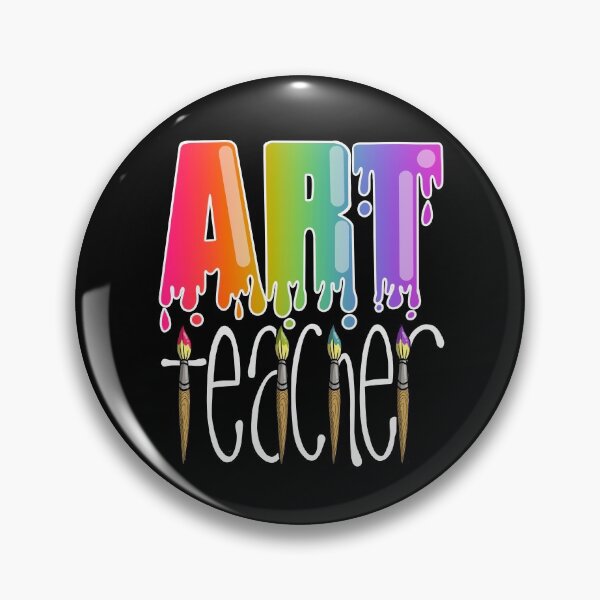 Item preview, Art Teacher with Paintbrushes and Paint Drip designed and sold by thecraftace.