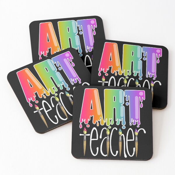 Item preview, Art Teacher with Paintbrushes and Paint Drip designed and sold by thecraftace.