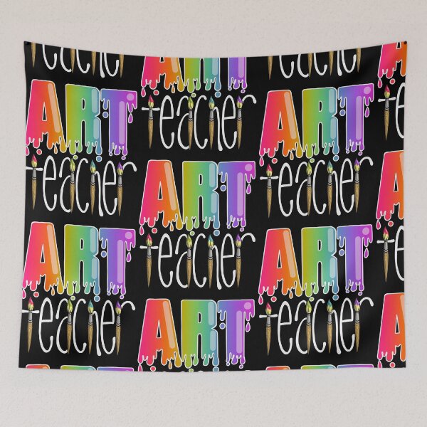 Item preview, Art Teacher with Paintbrushes and Paint Drip designed and sold by thecraftace.