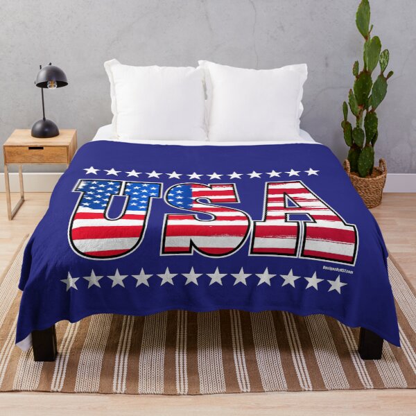 Item preview, U S A Letters Design Red White Blue Flag USA Font designed and sold by K. Scott Teeters.