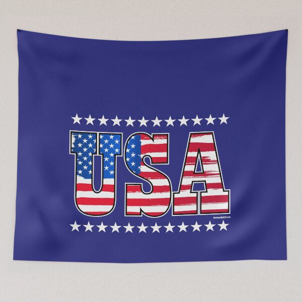 Artikelvorschau, US A Letters Design Rot Weiß Blau Flagge USA Schriftart entworfen und verkauft von K. Scott Teeters.