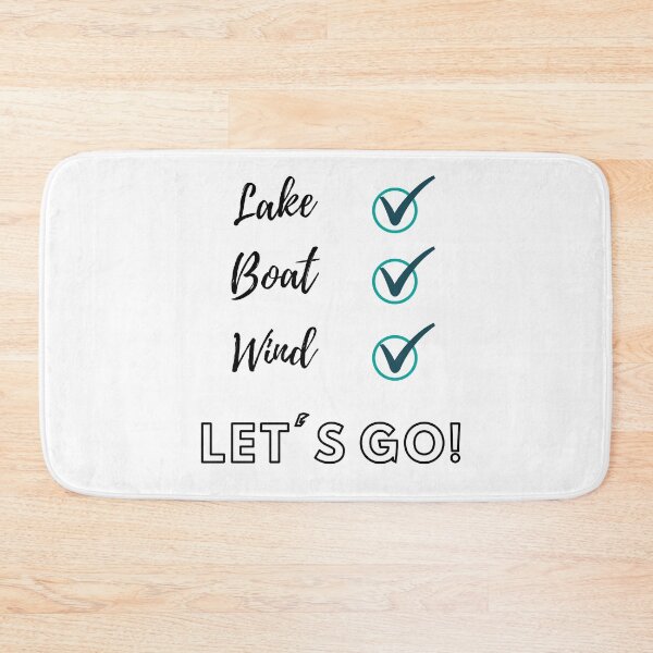 Item preview, Lake, boat, wind, check lets go! designed and sold by Joinjaimy.