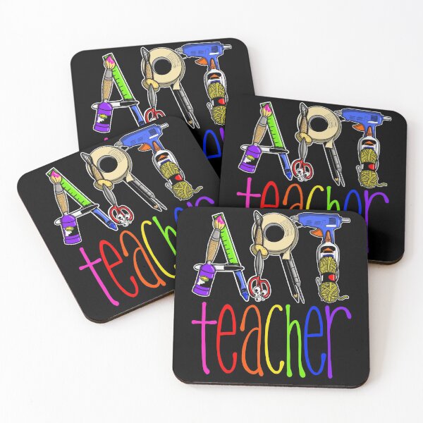 Item preview, Art Teacher with Art Supply Lettering  designed and sold by thecraftace.