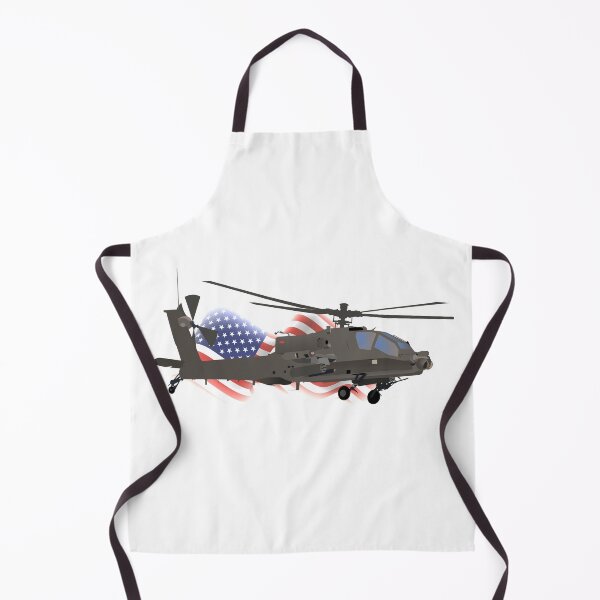 Item preview, AH-64 Apache Helicopter with American Flag designed and sold by NorseTech.
