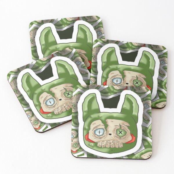 Item preview, Green bunny skull designed and sold by lmnopcreations.